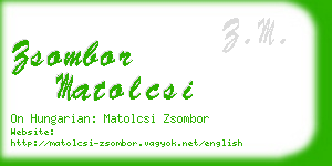 zsombor matolcsi business card